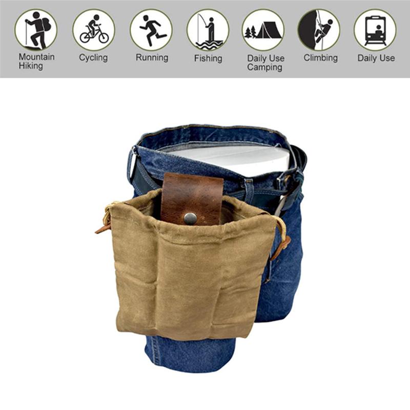 Dimoohome™ Lærrete og kanvas bushcraft bag | Skanto
