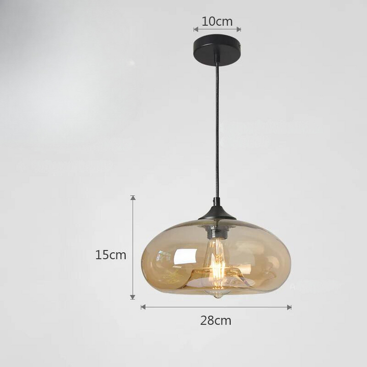 Skanto | Vintage Pendellampe av Farget Glass