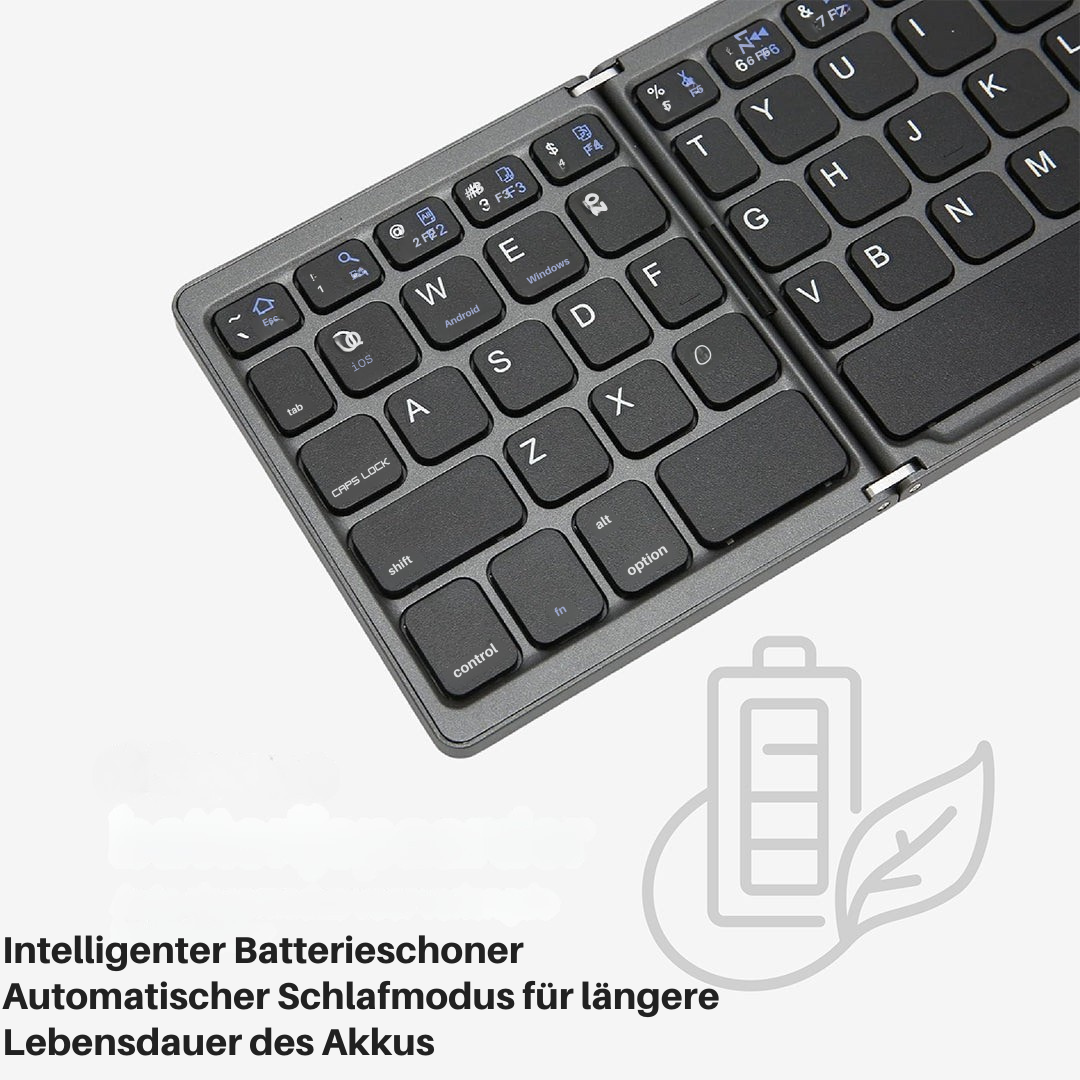Skanto | Sammenleggbart Bluetooth-tastatur | Innebygd Berøringsplate | Svart