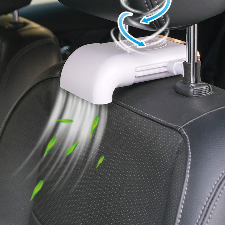 Multi-funksjonell Mini Bil Baksetefan med Justerbare 3 Hastigheter, Micro USB Strømforsyning og Enkel Installasjon, Kompatibel med de Fleste Biler | Skanto