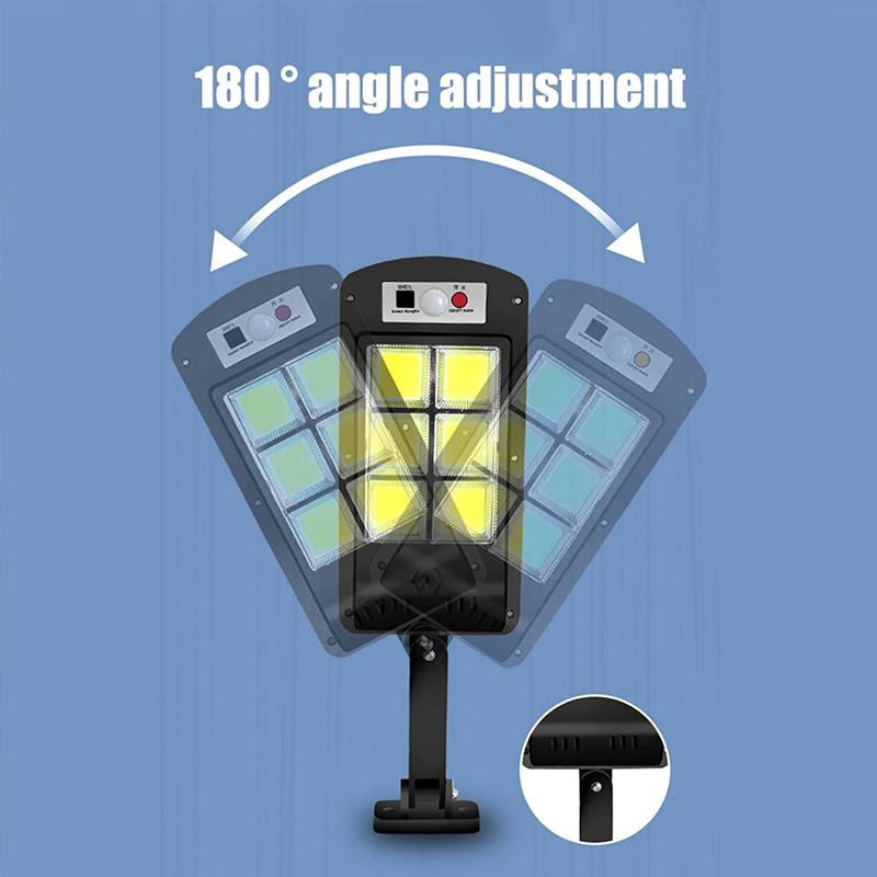 200W Utendørs Solenergi LED-Lampe med Fjernkontroll, Bevegelses- og Skumringssensor | Skanto