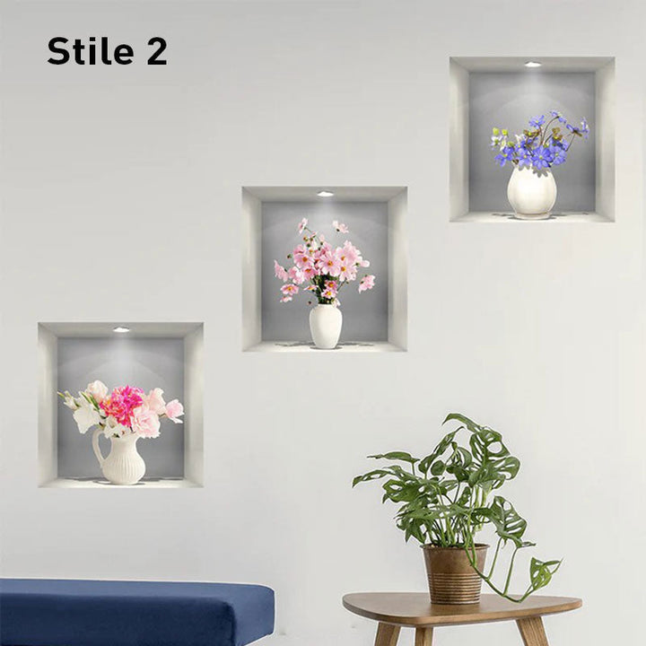 Skanto | Selvklebende 3D Plante Veggklistremerker