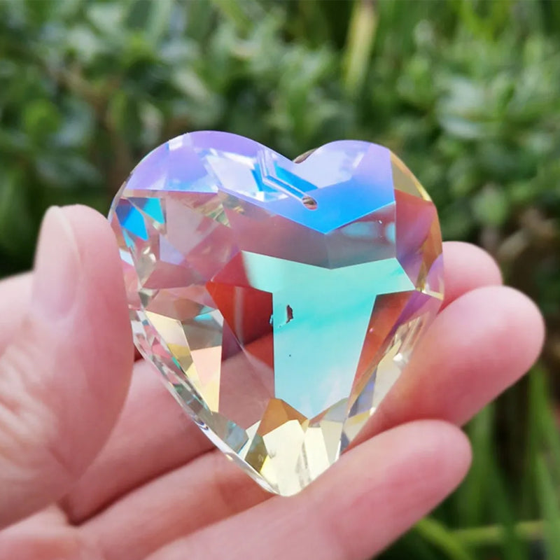 Hengende Hjerte Suncatcher Prisme Håndverk | Skanto