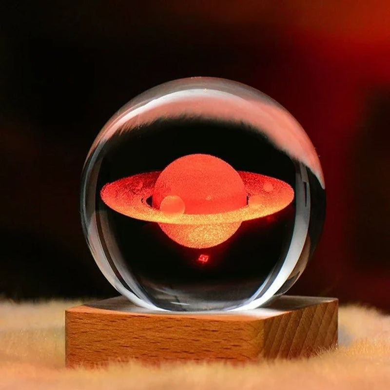 3D Galaxy Krystallkule Nattlys Dekorlampe | Skanto