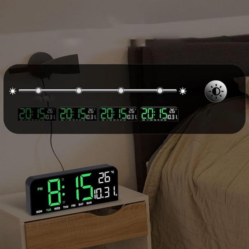 LED Digital Vekkerklokke | Skanto