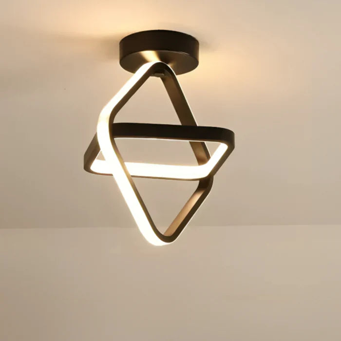 Moderne LED Taklampe med Dobbelt Ringdesign - Twilight Rings | Skanto