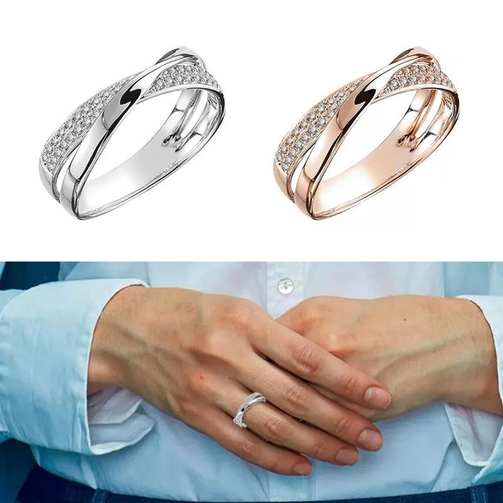Skanto | X Form Krysset Ring for Kvinner