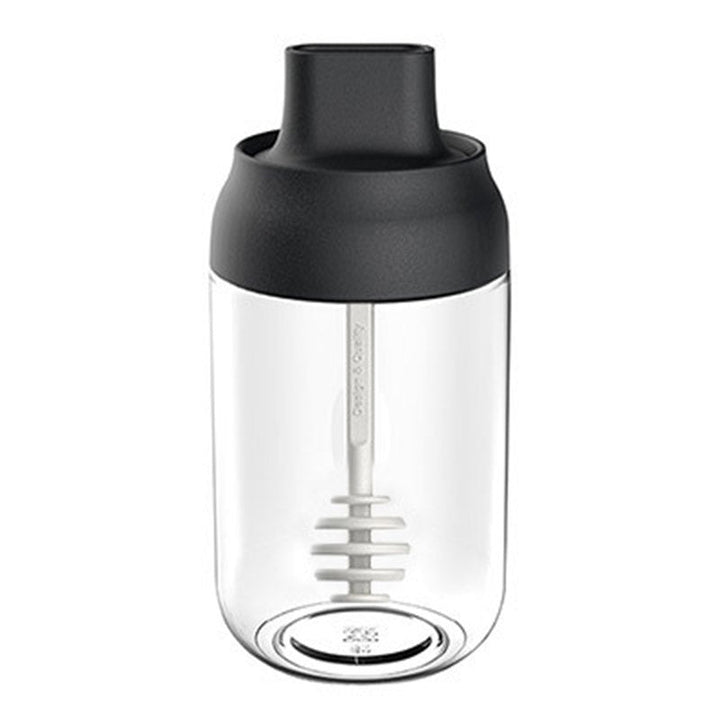 Glass condimentskrukke med skje | Skanto