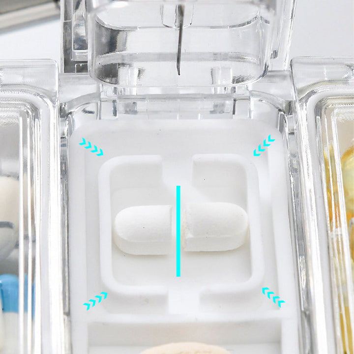 Rektangulær Pill Case Organizer Beholder | Skanto