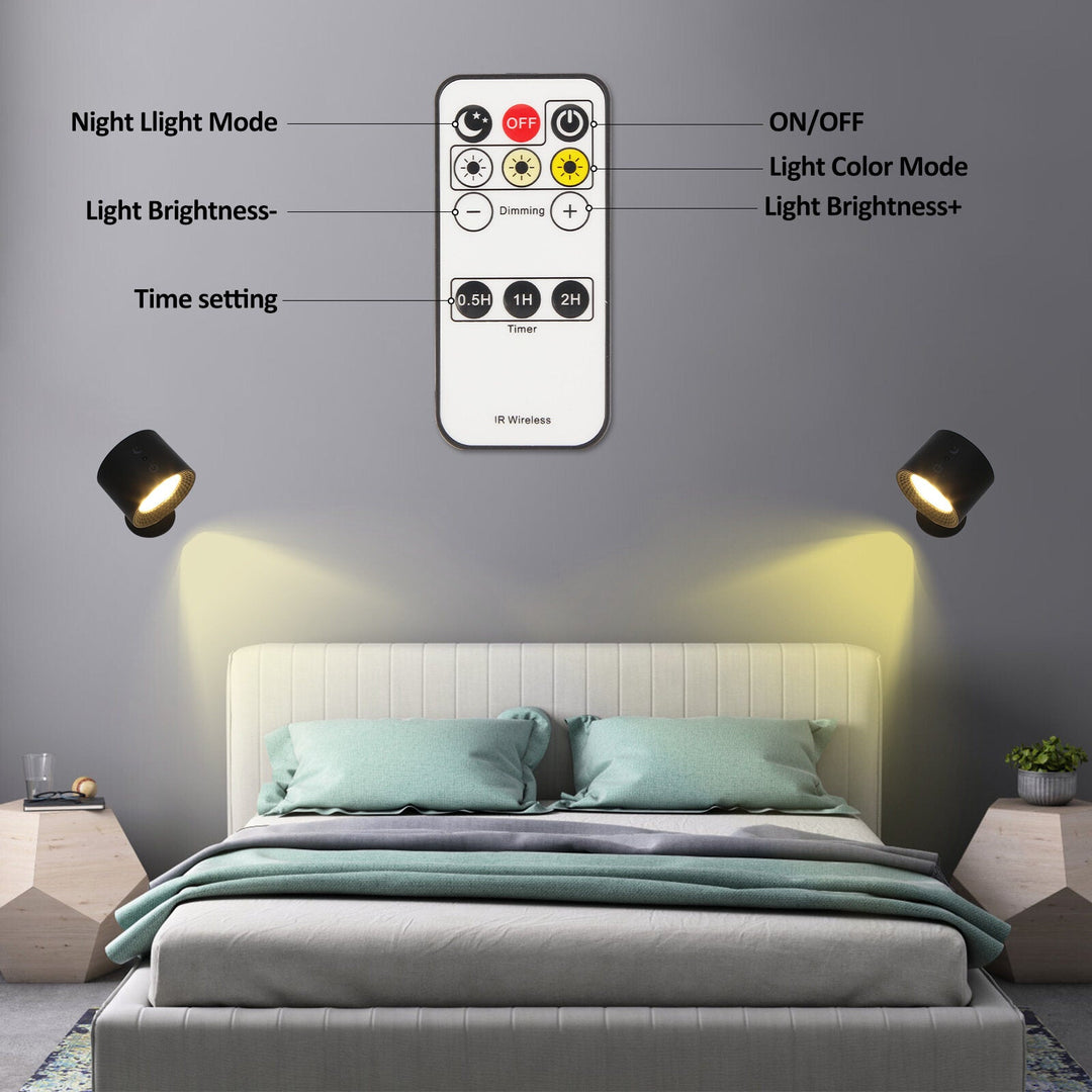 Skanto | LED Vegglampe - Oppladbar, Magnetisk & Dobbelt-Sidig Belysning for Innendørs Bruk