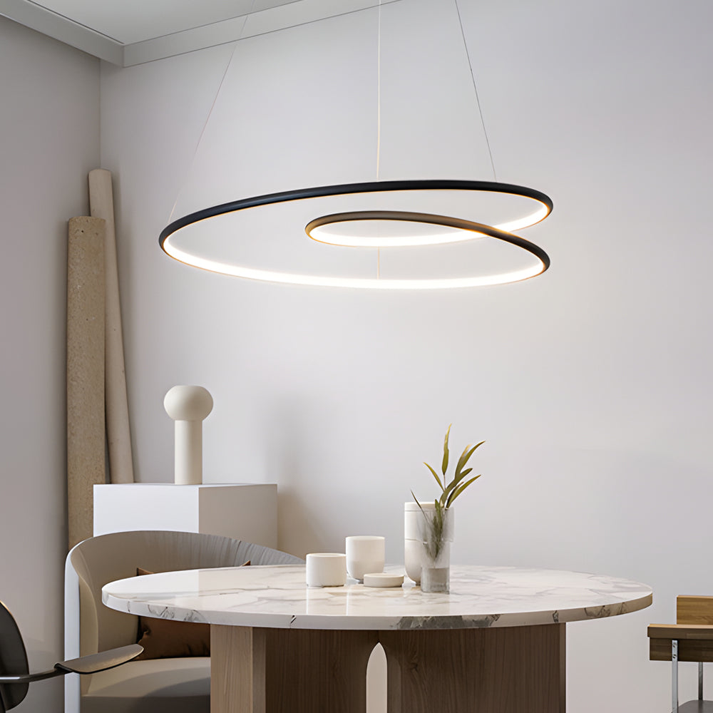 Skanto | Moderne dimbar LED-lampe - Høydejusterbar taklampe til spisestue og stue