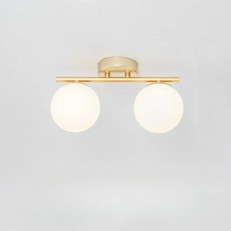 Skanto | Taklampe i nordisk stil laget av glass – Elegant hvit kule for ethvert rom
