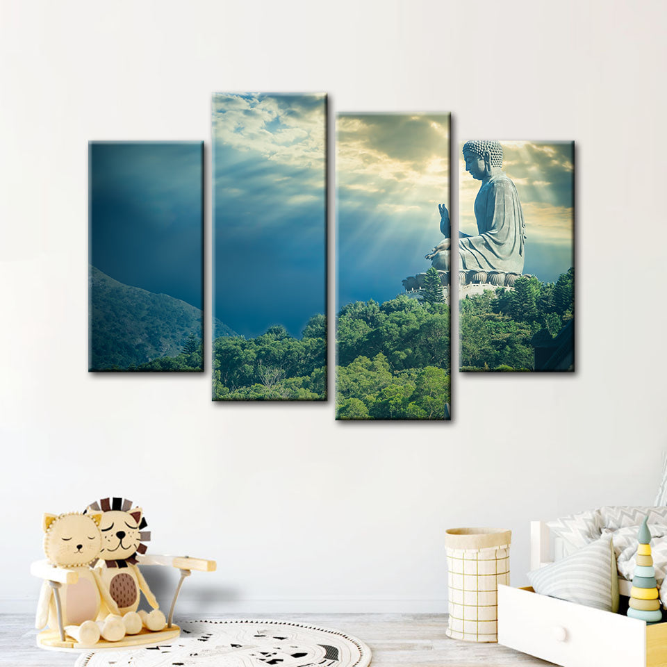 Secret Sky 4-delt lerretsbilde