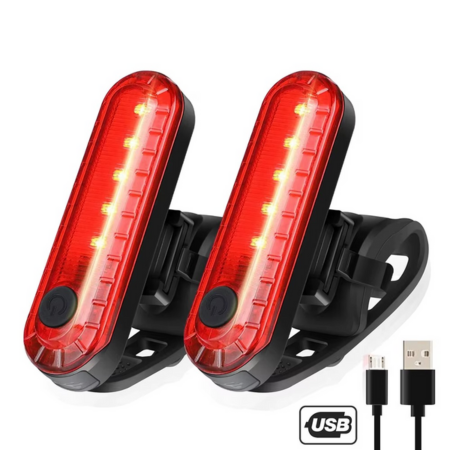 Skanto | USB oppladbart baksykkelbaklys – Ultra-bare rød LED-sykkelsikkerhetslys