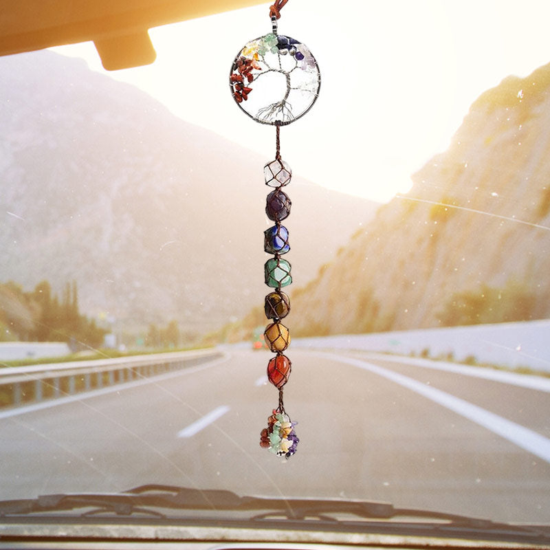 7 Chakra Stein Healing Crystal Tree of Life Dekorasjon | Skanto