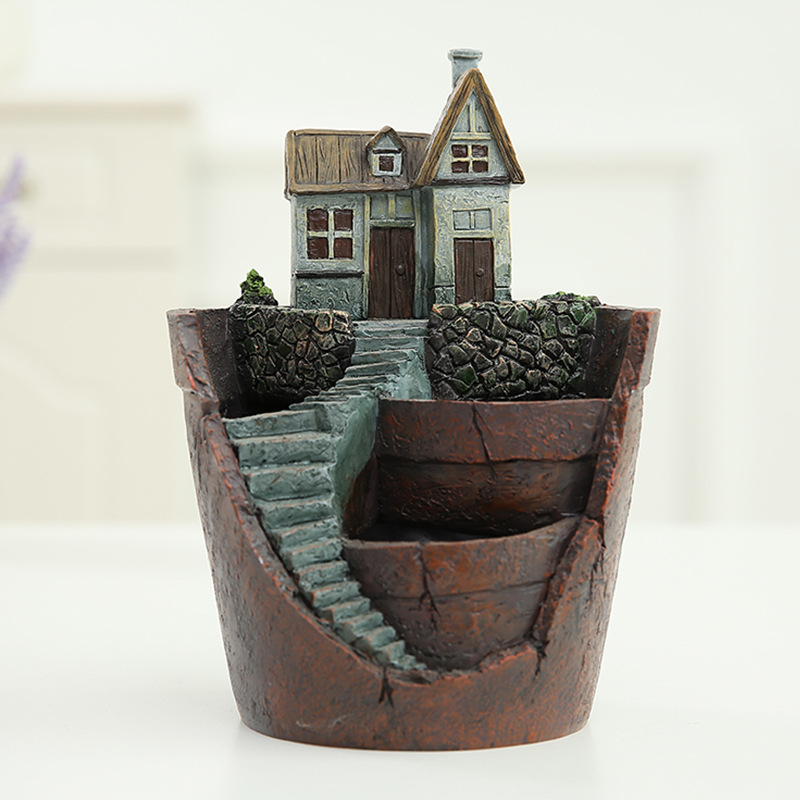 Skanto | Saftig dekorativ blomsterpotte for mini hage – Bonsai plantepotte for mikrolandskap og hage