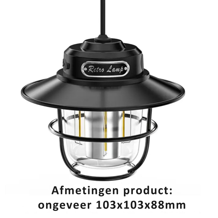 Skanto | Bærbar Led Campinglampe - VintaGlow