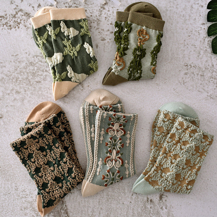 Skanto | Kvinne Floral Bomull SOKKER