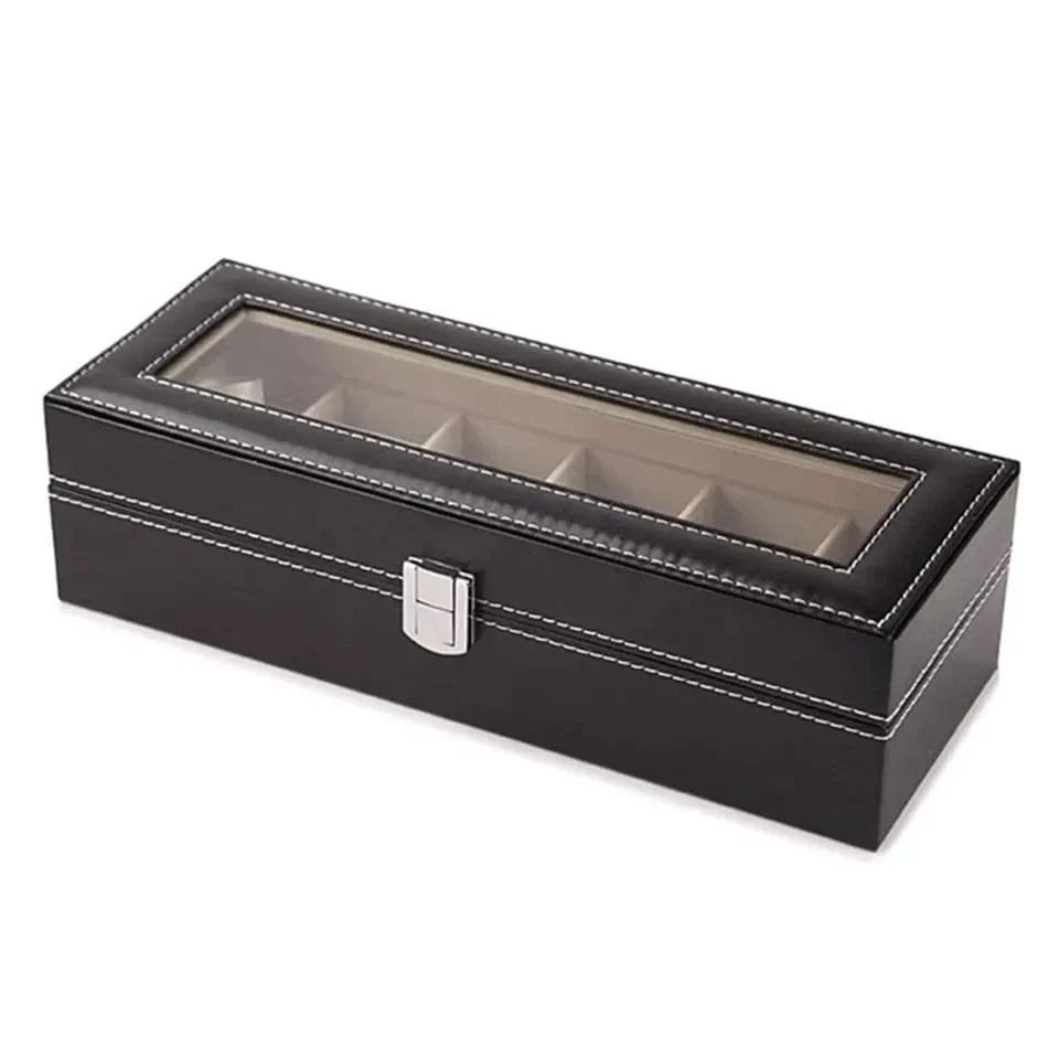 6 og 12 Slot Lær Klokke Organizer Skanto