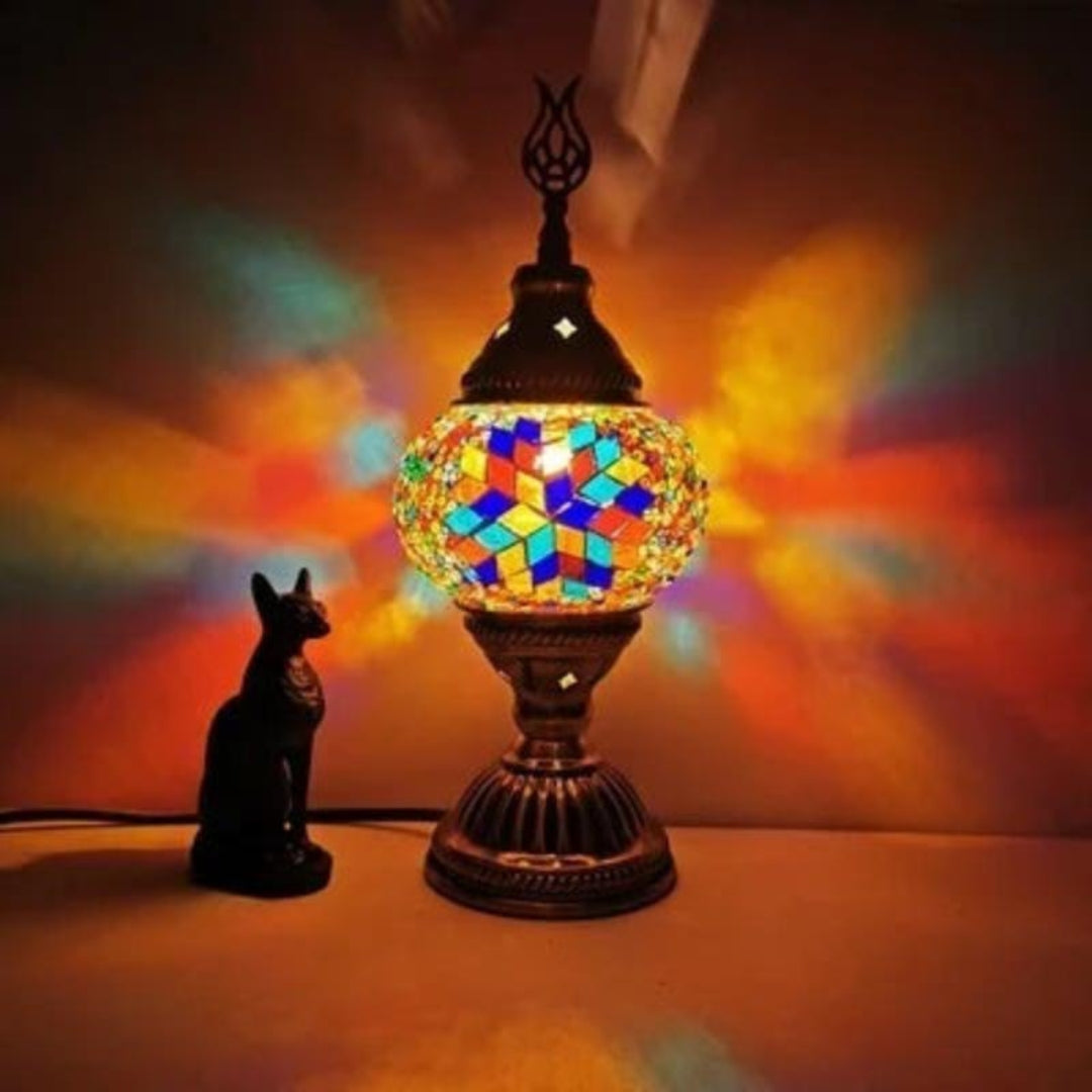 Mosaikk Fargerik Mønster Bordlampe Skanto