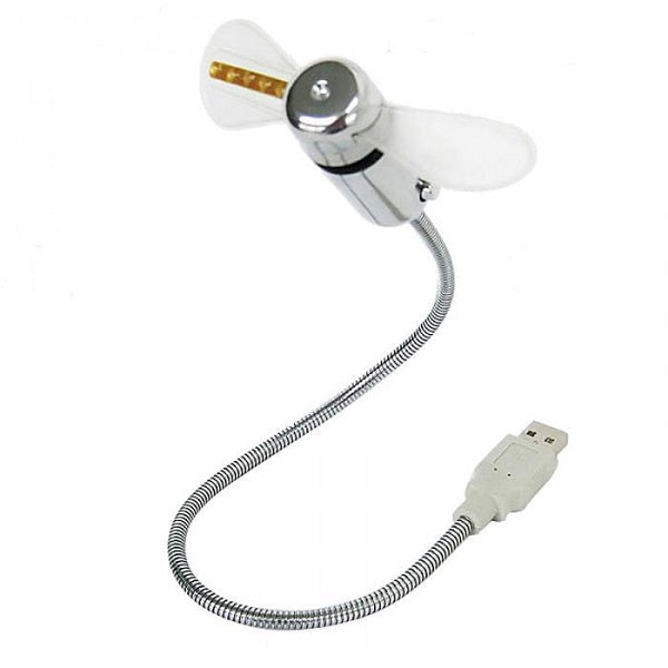 Fleksibel & Tilpassbar LED USB Myk Vifte med et Skjult Klokkeansikt | Skanto