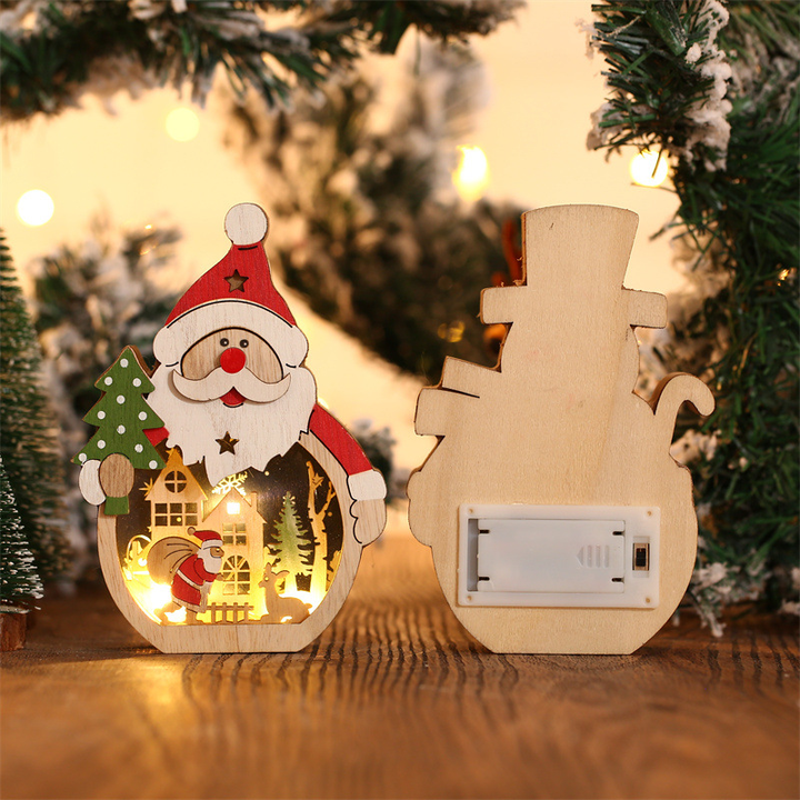 Skanto | LED julekuler i tre med belysning