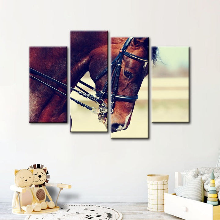4-Piece Graceful Horse - Canvas Wall Art Painting | Skanto