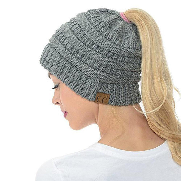 Knit hestehale lue | Skanto