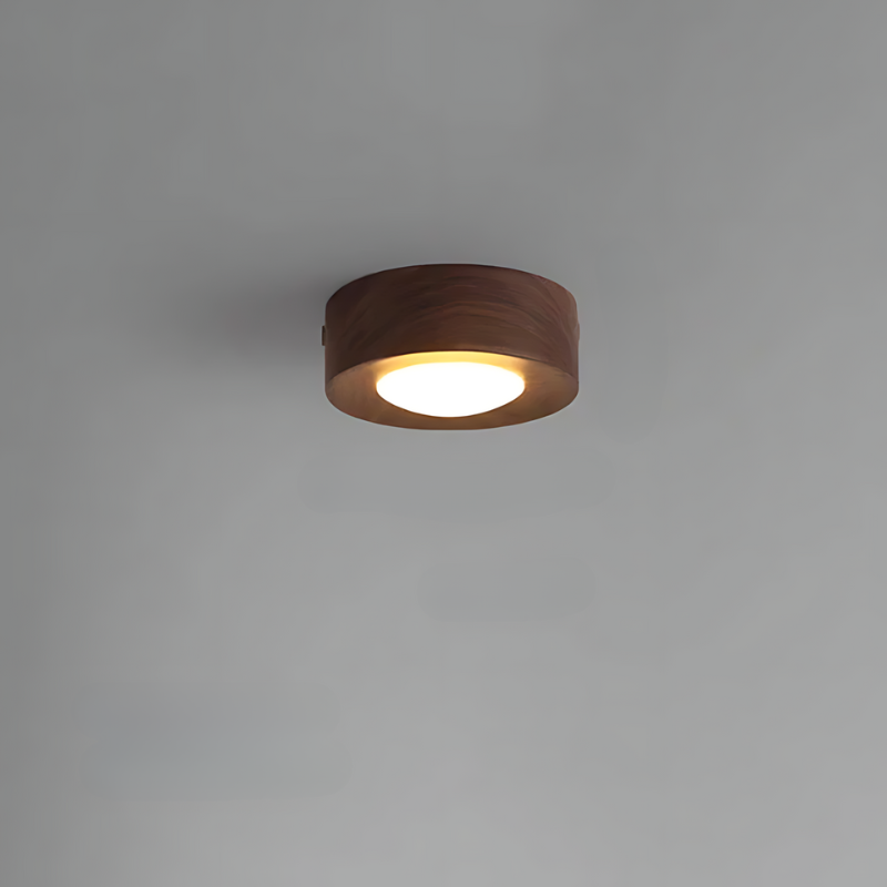Skanto | Valnøtt taklampe med LED spotlight