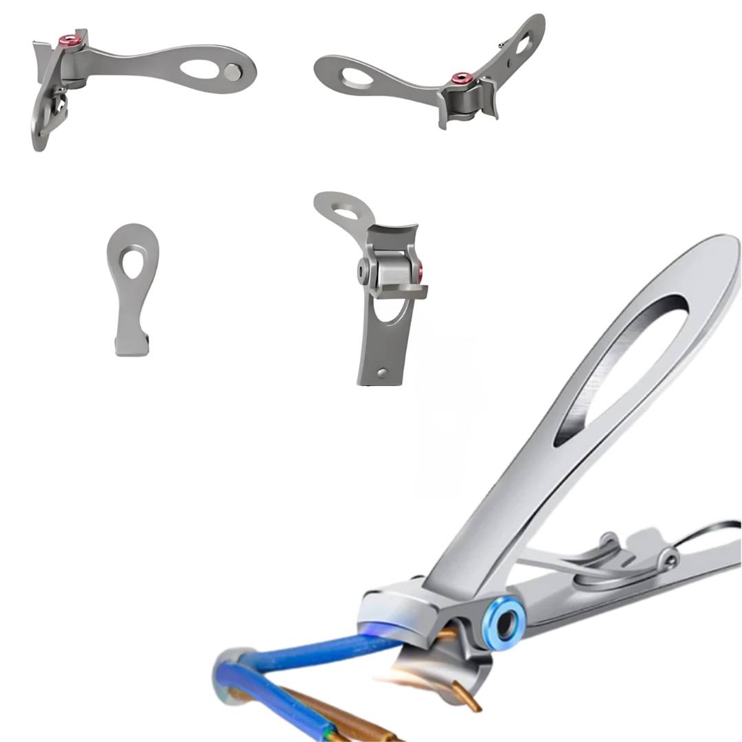 PrecisionTrim Rustfritt Stål Bred Kjevehåndklipper | for Tykke Negler - Skarpe Blader - Ergonomisk Design for Enkel Negleklipping Skanto