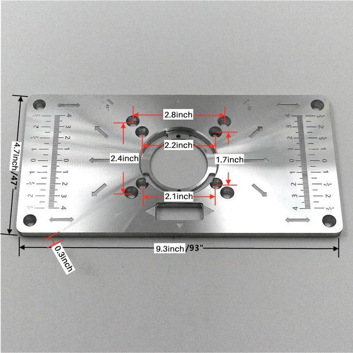 Skanto | Aluminiums Router Bord Innsettingsplate