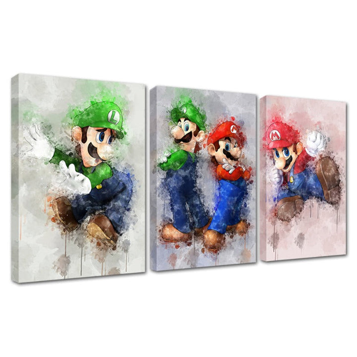 Adventure Brothers 3 Piece Canvas Wall Art Painting | Skanto