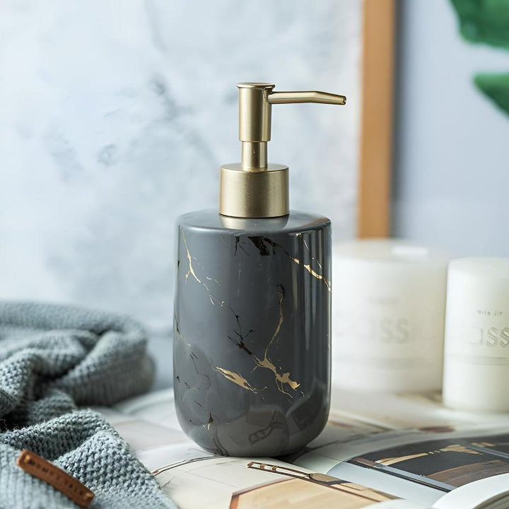Gyllen marmor Luxus-Spender