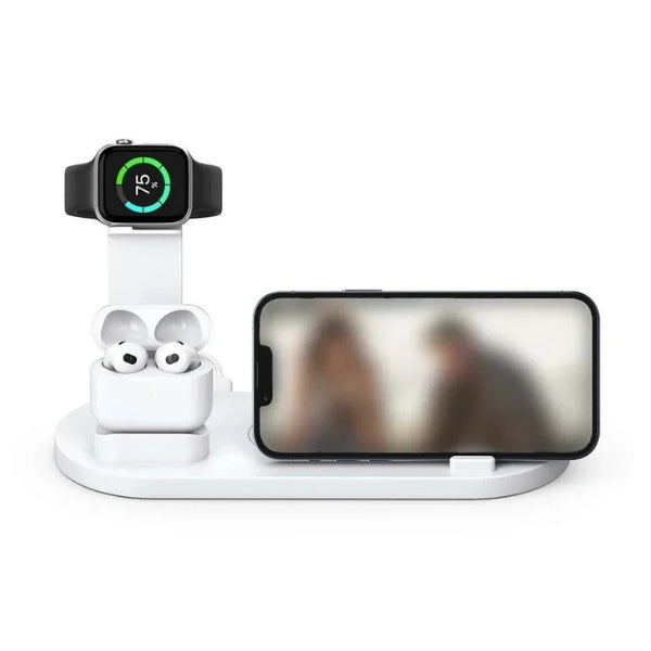 Skanto | 7-i-1 Trådløs Lade Stasjon med MagSafe & CryoBoost – Rask & Effektiv Lading for iPhone, Apple Watch, og Mer