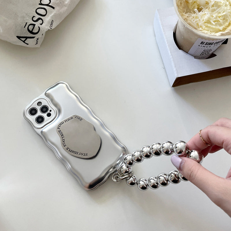 Skanto | Matt Sølv Ball Armbånd Luftpute Etui for iPhone