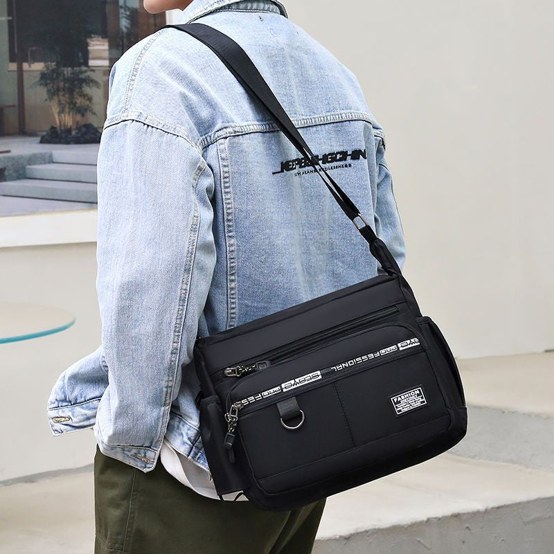 Herre messenger bag med flere lommer | Skanto
