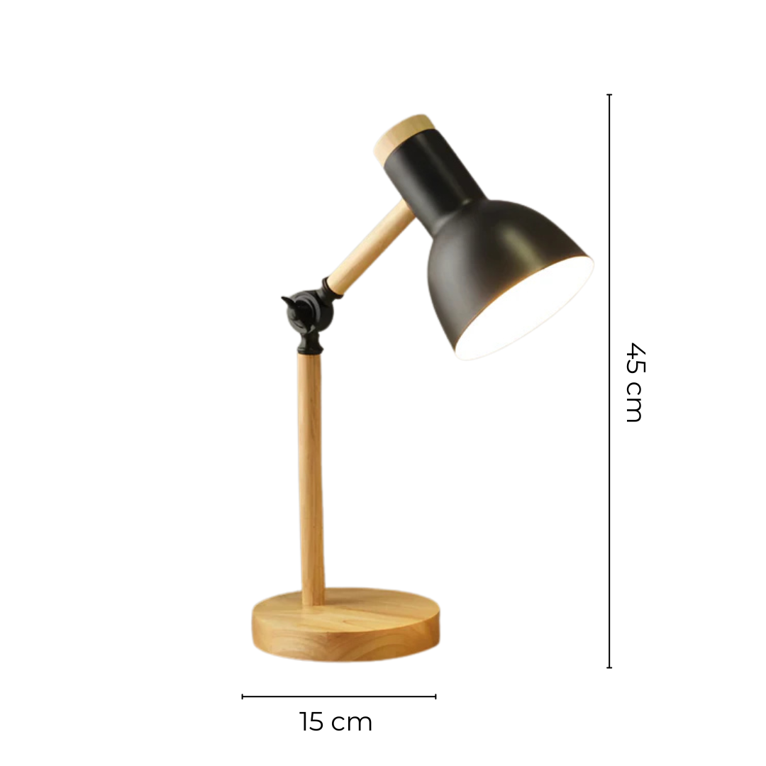 Skanto | Justerbar Macaron LED Bordlampe Laget av Tre