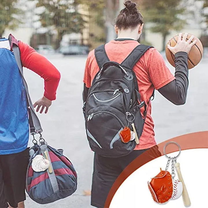 Skanto | Mini Baseballhanske Sett Charm Nøkkelring