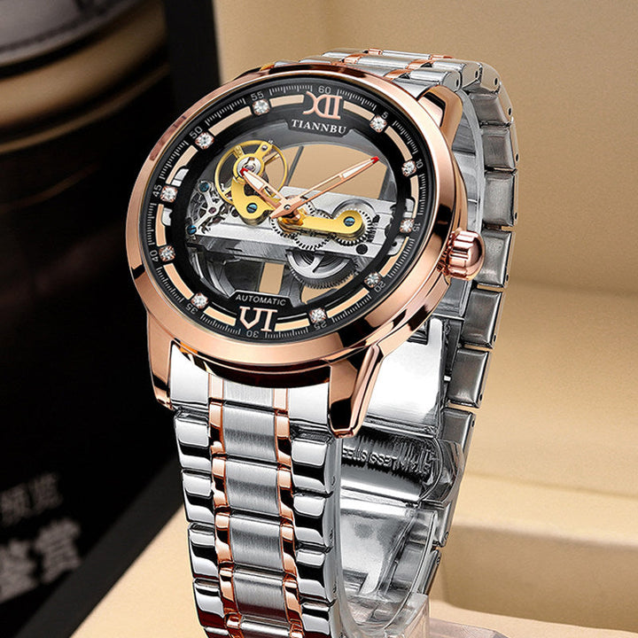 Skanto | Skeleton Tourbillon Ultra Tynn Automatisk Mekanisk Klokke
