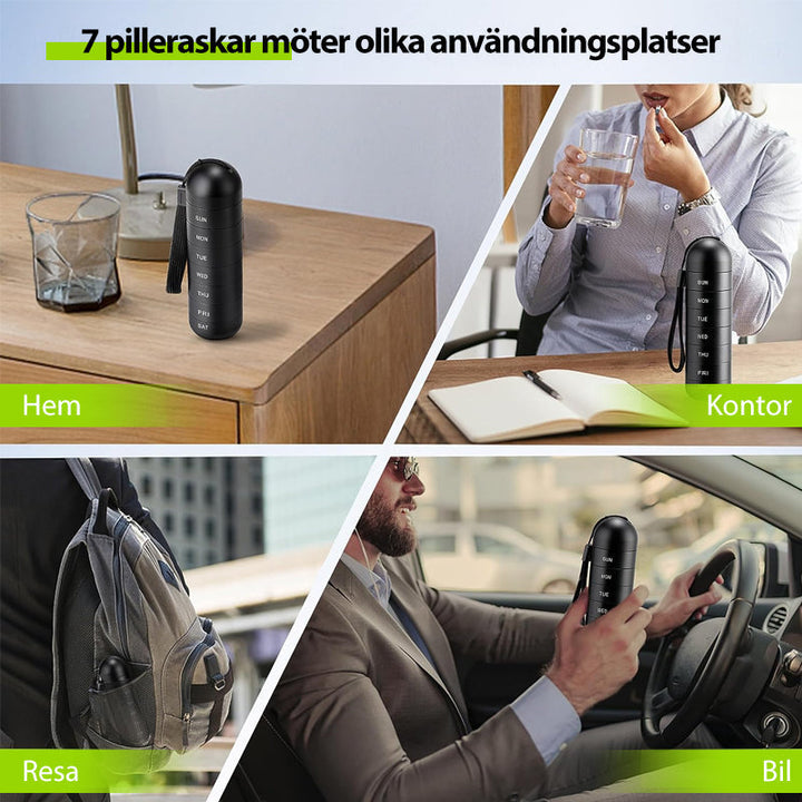 Skanto | 7-dagers bærbar pilleorganisator for reise