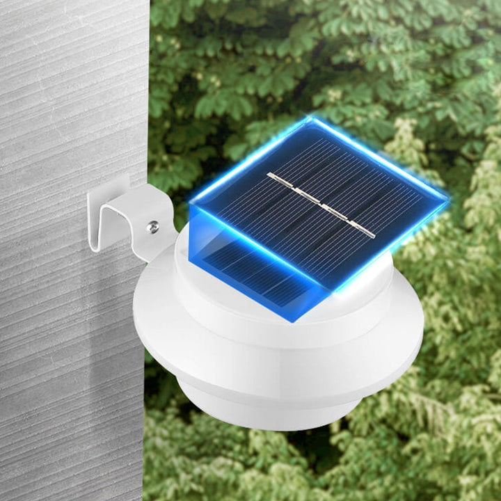 Solcelledrevet LED-vegglampe for utendørs bruk, vanntett, for gjerde og vegg