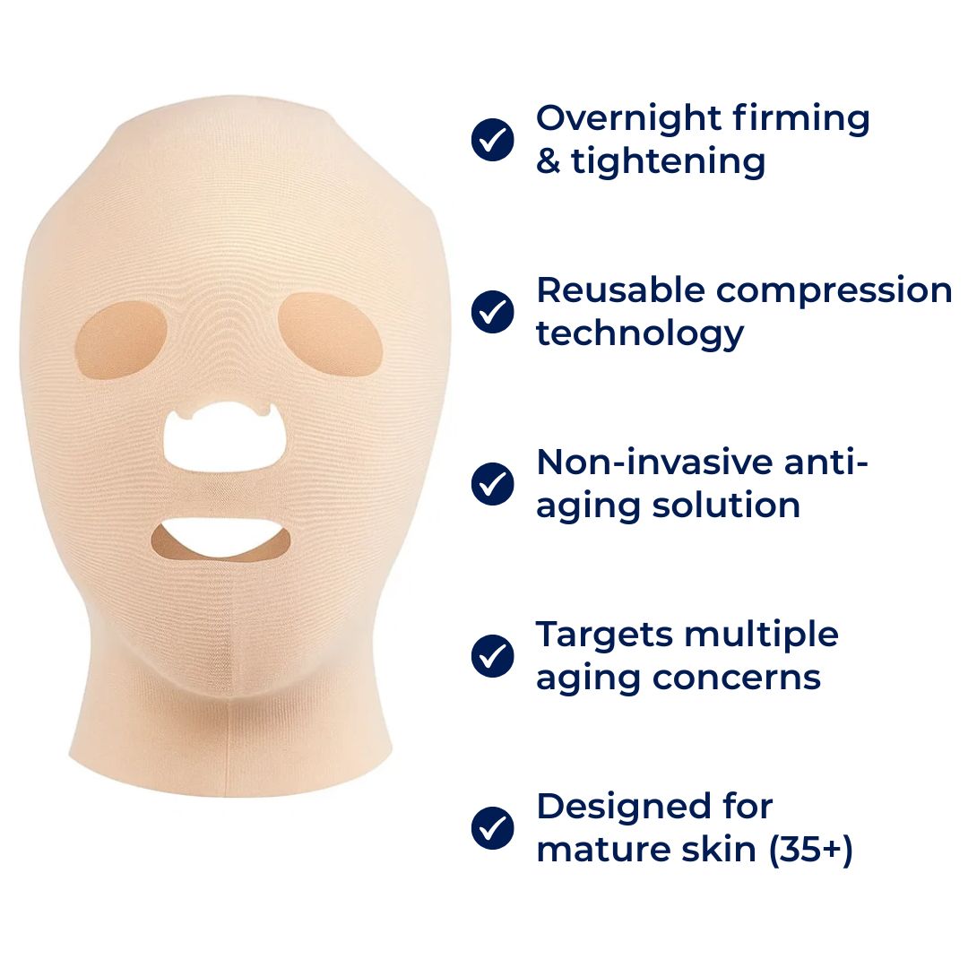 FirmLift | Anti‑Wrinkle Face Lift Mask – Reusable Compression – Soft Ergonomic Fit – Overnight Firming & Tightening for Mature Skin Skanto