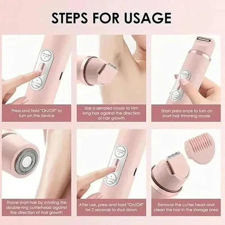 Skanto | Dual Head Electric Shaver for Women with Trimmer