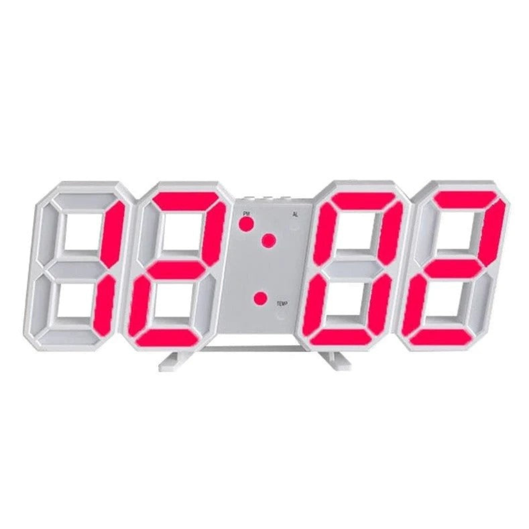 Moderne 3D-LED-Wanduhr – Digital skjerm i en kraftig optikk