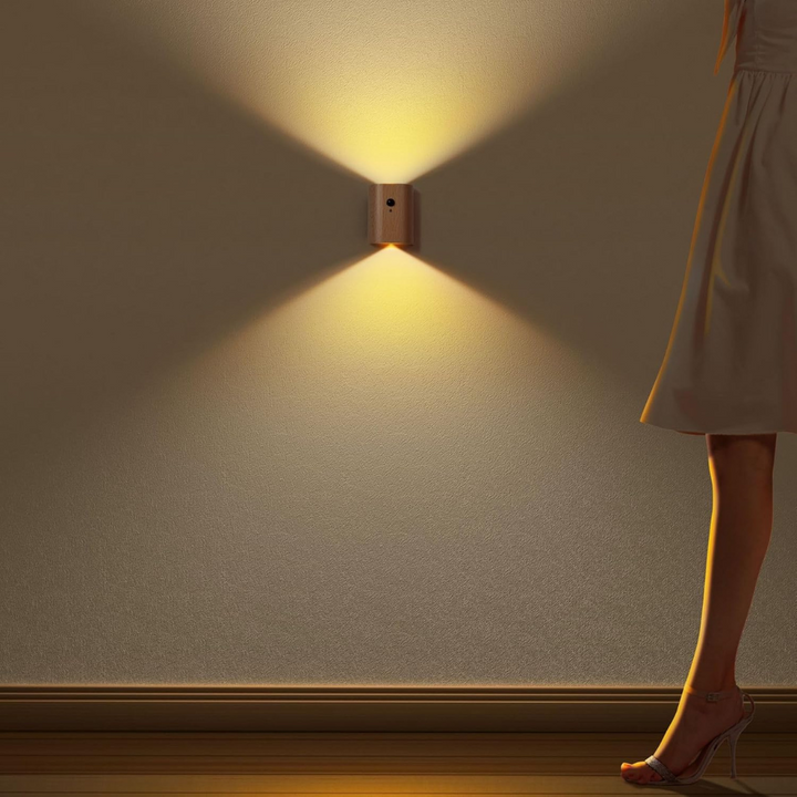 Skanto | Oppladbar LED Vegglampe med Bevegelsessensor – Varm Hvit