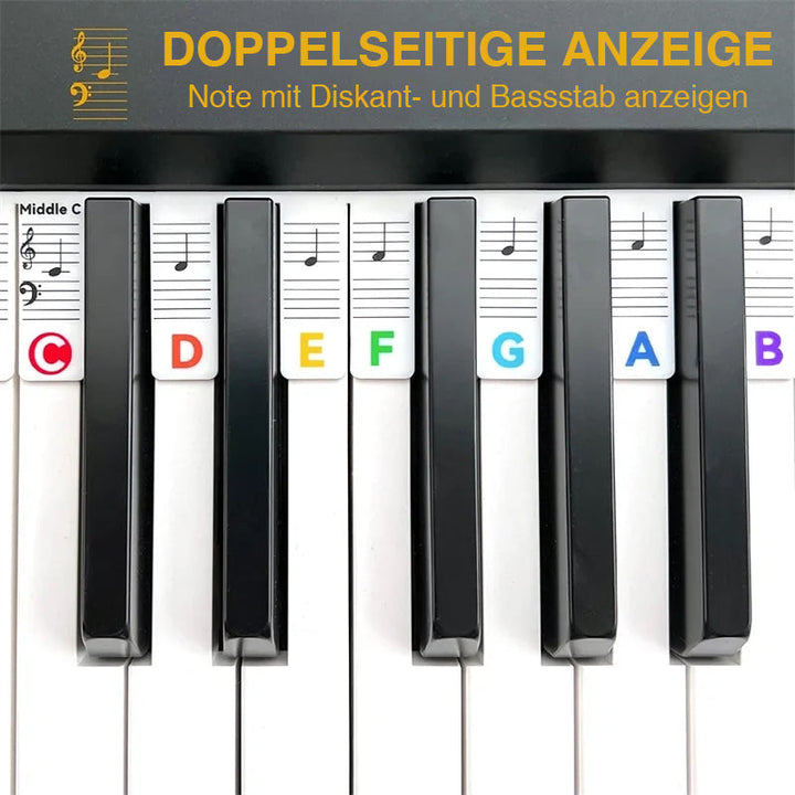 Skanto | Avtagbare piano-tastatur notetiketter