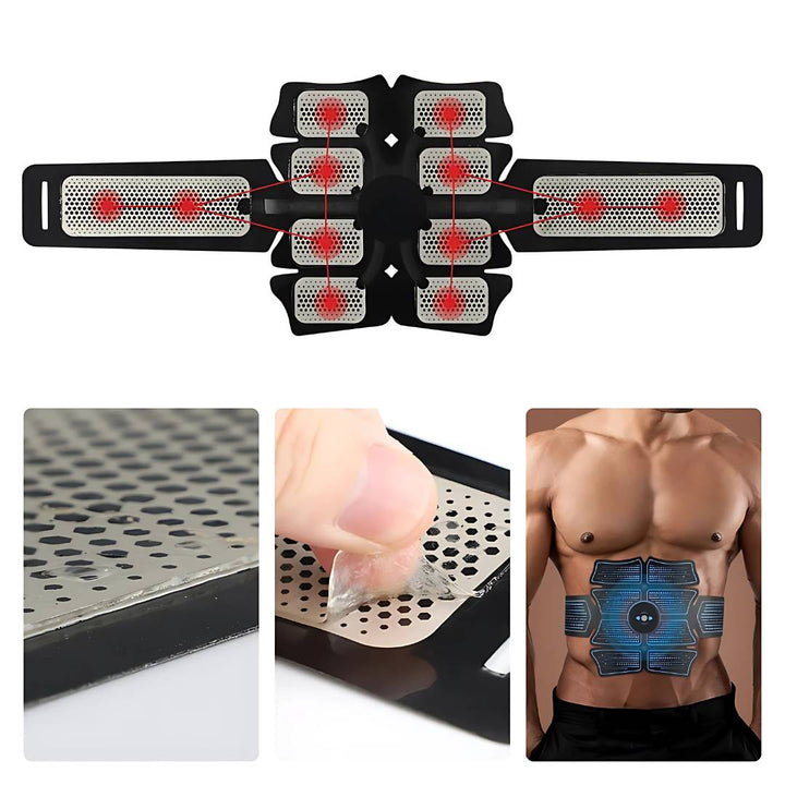 CorePulse Abdomenal Elektrisk Muskelstimulator | Belte for Muskeltoning - Magefettapning - Post-treningsgjenoppretting og Smertelindring Skanto