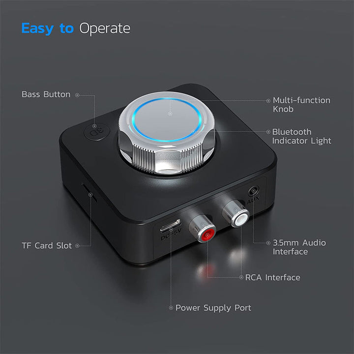 Bluetooth 5.0 Audio RCA Mottaker | Skanto