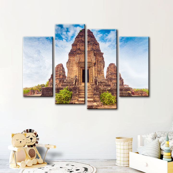 Ancient Temple 4 Piece - Canvas Wall Art Painting | Skanto