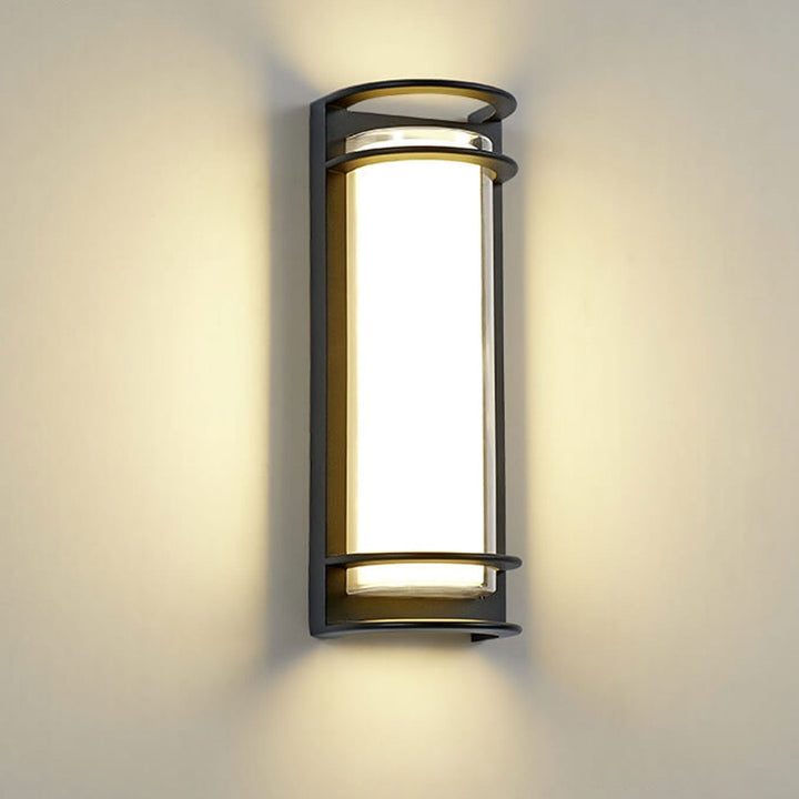 Moderne, vanntett LED-hagevegglampe for montering på mast